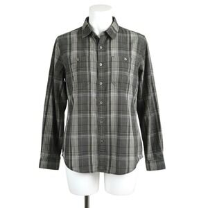 Kuhl Response Flannel Shirt Men's Small Long Sleeve Grey Plaid Button Up